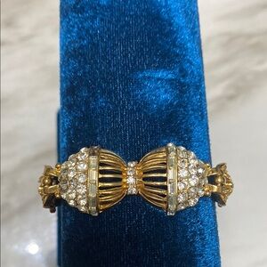 Elegant Vintage Gold and Crystal Bracelet